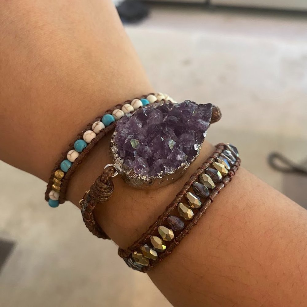 Amethyst Wrap Around Bracelet (NEW)